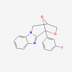 4,5-Dihydro-1-(3-fluorophenyl)-1,4-epoxy-1H,3H-(1,4)oxazepino(4,3-a)benzimidazole