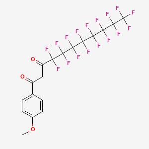 molecular formula C18H9F17O3 B15202003 1-(4-Methoxyphenyl)-2H,2H-perfluoroundecane-1,3-dione 