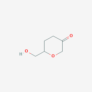 molecular formula C6H10O3 B15202017 6-(Hydroxymethyl)dihydro-2H-pyran-3(4H)-one 