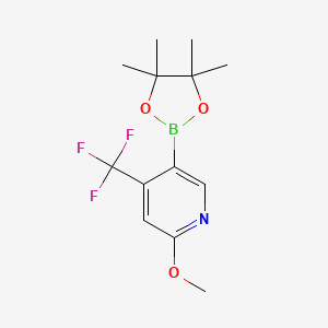 2-Methoxy-5-(4,4,5,5-tetramethyl-1,3,2-dioxaborolan-2-yl)-4-(trifluoromethyl)pyridine