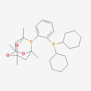 8-(2-(Dicyclohexylphosphaneyl)phenyl)-1,3,5,7-tetramethyl-2,4,6-trioxa-8-phosphaadamantane