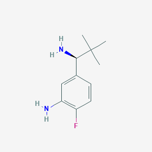 molecular formula C11H17FN2 B15202053 (S)-5-(1-amino-2,2-dimethylpropyl)-2-fluoroaniline 