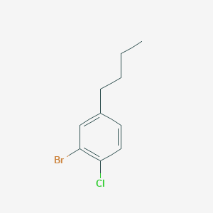 molecular formula C10H12BrCl B15202054 2-Bromo-4-butyl-1-chlorobenzene 