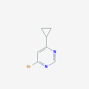 molecular formula C7H7BrN2 B1520206 4-溴-6-环丙基嘧啶 CAS No. 1086382-13-9