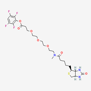 2,3,5,6-Tetrafluorophenyl 13-methyl-14-oxo-18-((3aS,4S,6aR)-2-oxohexahydro-1H-thieno[3,4-d]imidazol-4-yl)-4,7,10-trioxa-13-azaoctadecanoate