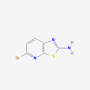 molecular formula C6H4BrN3S B1520208 5-溴噻唑啉[5,4-b]吡啶-2-胺 CAS No. 934266-82-7
