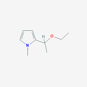 molecular formula C9H15NO B15202100 2-(1-Ethoxyethyl)-1-methyl-1H-pyrrole 