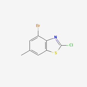 molecular formula C8H5BrClNS B15202129 4-Bromo-2-chloro-6-methylbenzo[d]thiazole 