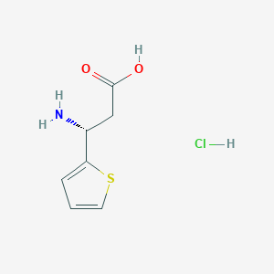 molecular formula C7H10ClNO2S B15202136 (R)-3-Amino-3-(thiophen-2-yl)propanoic acid hydrochloride 