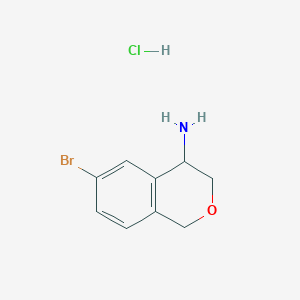 molecular formula C9H11BrClNO B1520216 6-Bromo-3,4-dihydro-1H-isochromen-4-amine hydrochloride CAS No. 676134-73-9