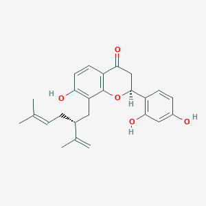 (S)-2-(2,4-Dihydroxyphenyl)-7-hydroxy-8-((R)-5-methyl-2-(prop-1-en-2-yl)hex-4-en-1-yl)chroman-4-one