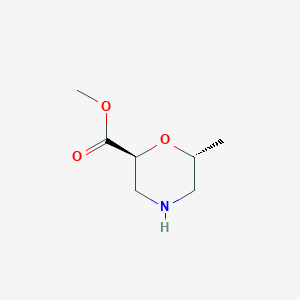 molecular formula C7H13NO3 B15202196 Methyl (2S,6R)-6-methylmorpholine-2-carboxylate 