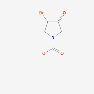 molecular formula C9H14BrNO3 B1520225 tert-Butyl 3-bromo-4-oxopyrrolidine-1-carboxylate CAS No. 885278-03-5