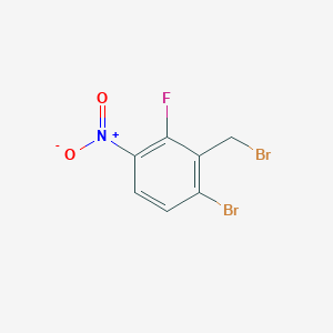 molecular formula C7H4Br2FNO2 B15202274 6-Bromo-2-fluoro-3-nitrobenzyl bromide 