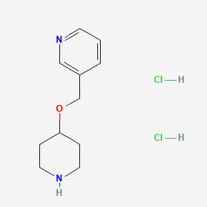 molecular formula C11H18Cl2N2O B1520232 3-(哌啶-4-氧甲基)-吡啶二盐酸盐 CAS No. 1185319-59-8