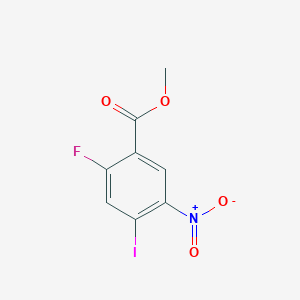 molecular formula C8H5FINO4 B15202332 Methyl 2-fluoro-4-iodo-5-nitrobenzoate 