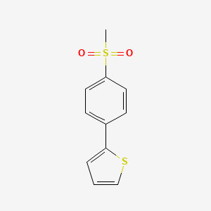 molecular formula C11H10O2S2 B15202335 2-[4-(Methylsulfonyl)phenyl]thiophene 