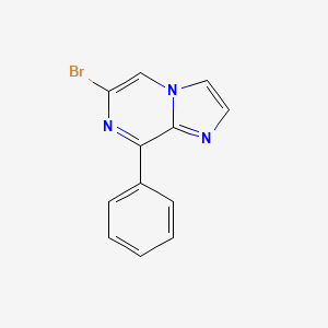 molecular formula C12H8BrN3 B1520238 6-Bromo-8-phenylimidazo[1,2-a]pyrazine CAS No. 1159815-57-2