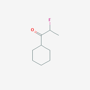 molecular formula C9H15FO B15202390 1-Cyclohexyl-2-Fluoro-1-Propanone 