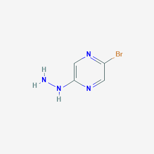 molecular formula C4H5BrN4 B1520240 2-Bromo-5-hydrazinylpyrazine CAS No. 1001050-24-3
