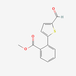 molecular formula C13H10O3S B15202420 Methyl 2-(5-Formyl-2-thienyl)benzoate 