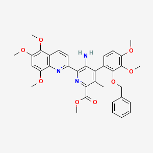 Methyl 5-amino-4-(2-(benzyloxy)-3,4-dimethoxyphenyl)-3-methyl-6-(5,6,8-trimethoxyquinolin-2-yl)picolinate