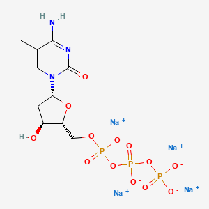 Sodium ((2R,3S,5R)-5-(4-amino-5-methyl-2-oxopyrimidin-1(2H)-yl)-3-hydroxytetrahydrofuran-2-yl)methyl triphosphate