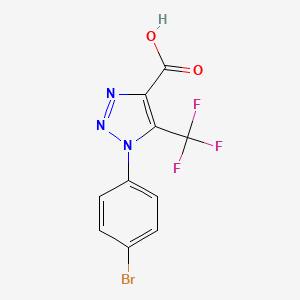 molecular formula C10H5BrF3N3O2 B1520248 1-(4-bromophenyl)-5-(trifluoromethyl)-1H-1,2,3-triazole-4-carboxylic acid CAS No. 1221724-13-5