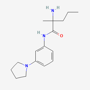 2-amino-2-methyl-N-[3-(pyrrolidin-1-yl)phenyl]pentanamide