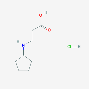 molecular formula C8H16ClNO2 B1520253 3-(Cyclopentylamino)propanoic acid hydrochloride CAS No. 1221723-82-5