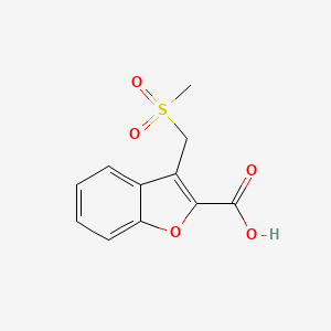 molecular formula C11H10O5S B1520255 3-(甲磺酰甲基)-1-苯并呋喃-2-羧酸 CAS No. 1178181-16-2