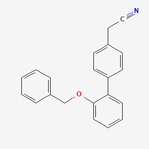 molecular formula C21H17NO B15202554 [2'-(Benzyloxy)[1,1'-biphenyl]-4-yl]acetonitrile 