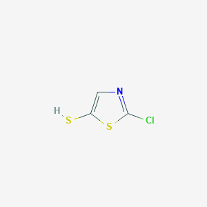 molecular formula C3H2ClNS2 B15202557 2-Chlorothiazole-5-thiol 