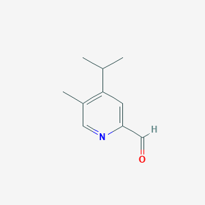 molecular formula C10H13NO B15202560 4-Isopropyl-5-methylpicolinaldehyde 