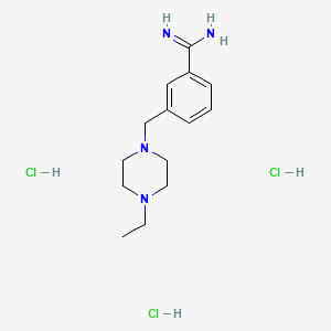 3-[(4-Ethylpiperazin-1-yl)methyl]benzene-1-carboximidamide trihydrochloride