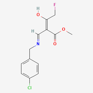 Methyl 3-[(4-chlorobenzyl)amino]-2-(2-fluoroacetyl)acrylate