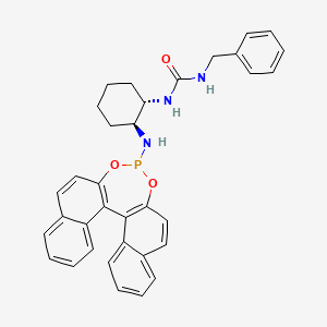 1-benzyl-3-[(1S,2S)-2-(12,14-dioxa-13-phosphapentacyclo[13.8.0.02,11.03,8.018,23]tricosa-1(15),2(11),3,5,7,9,16,18,20,22-decaen-13-ylamino)cyclohexyl]urea