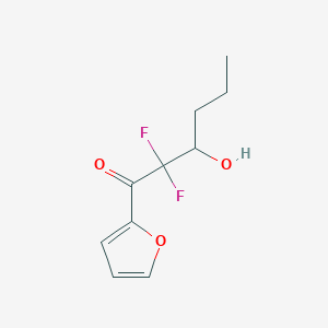 molecular formula C10H12F2O3 B15202605 2,2-Difluoro-1-(furan-2-yl)-3-hydroxyhexan-1-one CAS No. 410522-52-0