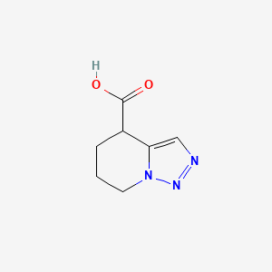 molecular formula C7H9N3O2 B15202614 4,5,6,7-Tetrahydro-[1,2,3]triazolo[1,5-a]pyridine-4-carboxylic acid 