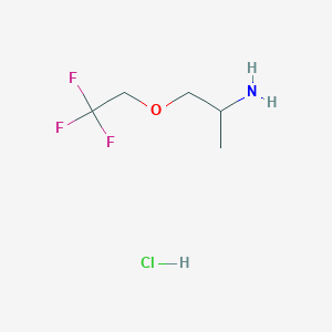 molecular formula C5H11ClF3NO B1520263 1-(2,2,2-Trifluoroethoxy)propan-2-amine hydrochloride CAS No. 1221723-04-1