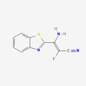 molecular formula C10H6FN3S B15202669 3-Amino-3-(1,3-Benzothiazol-2-yl-2-Fluoroacrylonitrile 