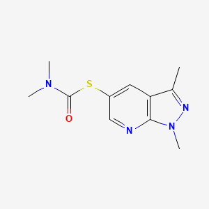 1-({1,3-dimethyl-1H-pyrazolo[3,4-b]pyridin-5-yl}sulfanyl)-N,N-dimethylformamide