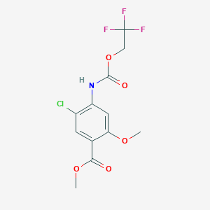 Methyl 5-chloro-2-methoxy-4-{[(2,2,2-trifluoroethoxy)carbonyl]amino}benzoate