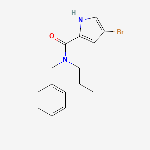 molecular formula C16H19BrN2O B1520271 4-bromo-N-[(4-methylphenyl)methyl]-N-propyl-1H-pyrrole-2-carboxamide CAS No. 1183918-20-8