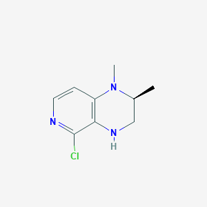 molecular formula C9H12ClN3 B15202758 (S)-5-Chloro-1,2-dimethyl-1,2,3,4-tetrahydropyrido[3,4-b]pyrazine 