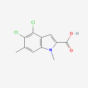 molecular formula C11H9Cl2NO2 B15202763 4,5-Dichloro-1,6-dimethylindole-2-carboxylic Acid 