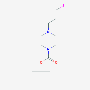 molecular formula C12H23IN2O2 B15202771 Tert-butyl 4-(3-iodopropyl)piperazine-1-carboxylate 