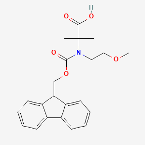 2-((((9H-Fluoren-9-yl)methoxy)carbonyl)(2-methoxyethyl)amino)-2-methylpropanoic acid