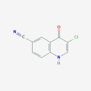 molecular formula C10H5ClN2O B15202810 3-Chloro-4-oxo-1,4-dihydroquinoline-6-carbonitrile 