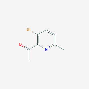 molecular formula C8H8BrNO B15202888 1-(3-Bromo-6-methylpyridin-2-yl)ethan-1-one 